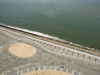 A view of a completed section of the Eko Atlantic Promenade atop The Great Wall of Lagos