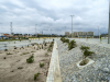 Recently completed landscaping installed on roadways in Eko Atlantic