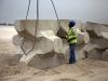Lifting a five-ton Accropode