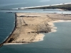 Aerial April 2012 land reclaimed from the sea