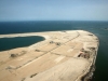 Aerial April 2012 land reclaimed from the sea