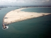 Aerial March 2010 land reclaimed from the sea