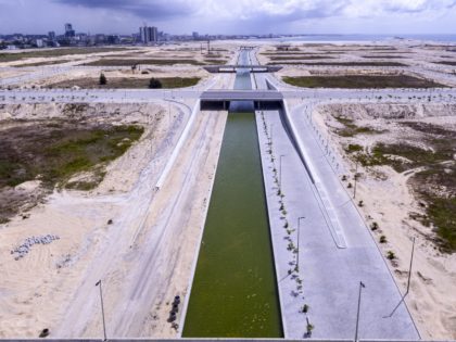 A section of the canal completed