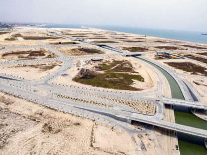 A view of the road and canal network
